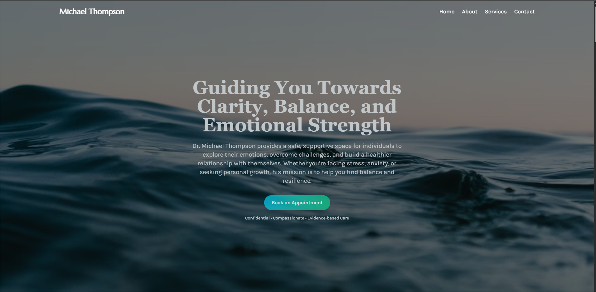 Private Practice Website Example